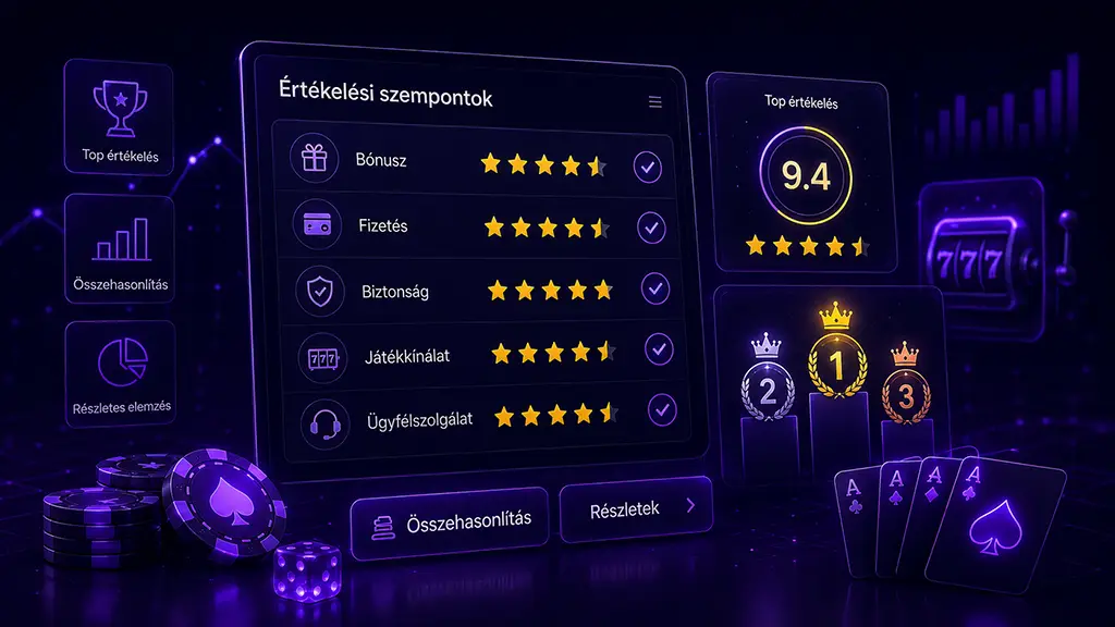 legális magyar online kaszinó oldalak értékelési szempontjai játékosoknak